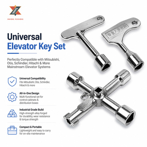 Llave Multifunción Universal para Caja de Distribución de Elevadores Mitsubishi, <span class=keywords><strong>Otis</strong></span>, Schindle*, Hitachi, Llave Triangular para Elevador - Product Image 1