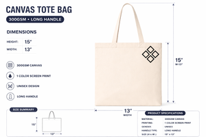 300gsm Cotton Canvas Tote <b>Bag</b> <b>Long</b> Handle Reusable Eco Shopping <b>Bag</b> Custom logo Solid Open Minimalist Durable Grocery - Product Image 2