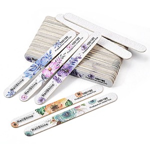 LANGMA Juego de 25 Limas de Uñas de Cristal, Profesionales, Grano 100, Diseño Floral de Una Sola Cara, Desechables y Lavables, para el Cuidado de las Uñas - Product Image 2