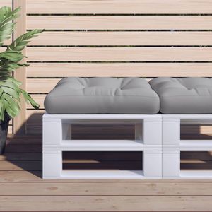 Piastra decorativa per cuscino Pallet in tessuto grigio per decorazioni domestiche - Product Image 1