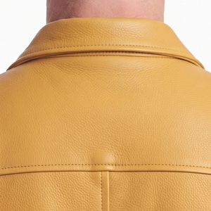 Chaleco de Cuero para Hombre, Sin Mangas, Estilo Motero, con Botones, Chaleco de Cuero Genuino para Motocicleta - Product Image 5