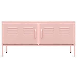Supporto TV in acciaio rosa 41.3 \ "x13.8 \" x19.7 \ "dimensioni Design elegante ed elegante - Product Image 3