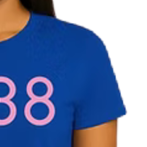 Camiseta Gráfica Azul 1938 para Mujer, Estilo Casual, Ropa Urbana, Cómoda, Suave, a la Moda, para Uso Diario - Product Image 3