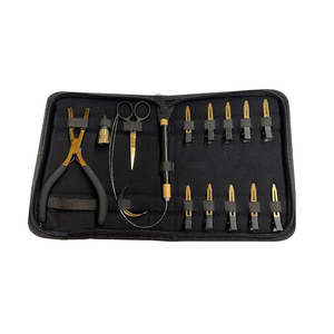 Wholesale Hair Extension <b>Plier</b> Kit Gold Coated German Steel Tape In Hair Extension <b>Plier</b> Removal <b>Pliers</b> <b>Set</b> With Zipper Pouch - Product Image 1