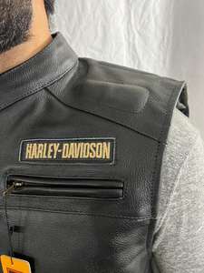 เสื้อกั๊กหนังมอเตอร์ไซค์คลาสสิก ปักลาย รักษ์โลก สไตล์ไฮสตรีท สำหรับขี่กลางวันกลางคืน ปลอดภัย  แบบสั่งทำ - Product Image 5