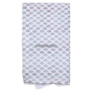 100% tela de algodón indio bloque de mano estampado Floral patrón de moda vestidos de lujo para niñas mujeres incluyendo faldas - Product Image 1