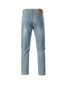 Pantalones Vaqueros Casuales de Mezclilla Personalizados de Otoño para Hombre, de Alta Calidad, Transpirables, con Técnicas de Lavado Industrial, Spandex/Algodón - Product Image 3