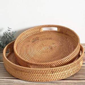Plateau de service en rotin tissé à la main, articles de table pour hôtels et restaurants, fabricant OEM du Vietnam - Product Image 3