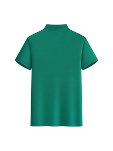 Custom Men's Green Polo Shirt Short Sleeve 100% Cotton Pique Fabric Digital Printing Breathable Casual Style Front Logo ODM - Product Image 4