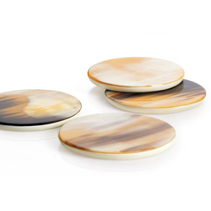 Modern Buffalo Horn coaster and Handmade Use for Selling Crafts Tableware and Horn Checkered Design Coaster - Product Image 1