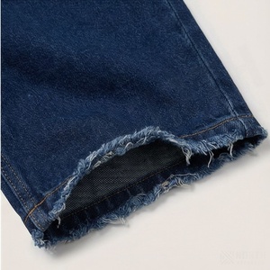 Custom Logo High Street Faded Long Shorts Men Casual Denim Loose Fit Jorts 100% Cotton <b>Distressed</b> Customized Color Long Men - Product Image 6