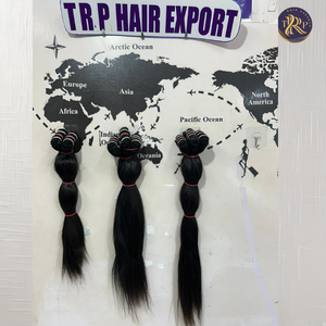 ผมแท้ 100% ยี่ห้อ Trp Hair Export แบบลอนคลายสีดำธรรมชาติ ความยาว 20 นิ้ว สำหรับถักเปียจาก Templesource ประเทศอินเดีย - Product Image 4