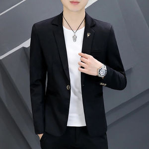 Traje Rosa Slim Fit Coreano para Hombre 2026 - Abrigo Casual de Moda con Personalidad para Primavera y Otoño - Estilo Urbano y Moderno - Product Image 4