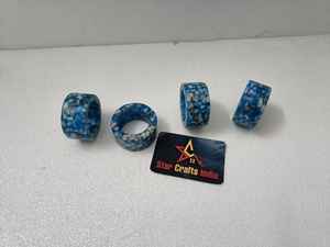 Best Selling Modern Eco-Friendly Durable Napkin Rings Natural Stone Terrazzo Embedded <b>Epoxy</b> Resin Back School <b>Table</b> Napkin Ring - Product Image 3
