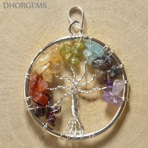 Colgante de Árbol de la Vida Hecho a Mano con Piedras Naturales Atractivas, Gemas y Piedras Mixtas de Metal para Joyería, Abalorios Encantadores Hechos a Mano - Product Image 4