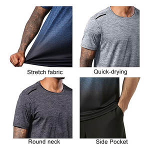 Ensemble short et t-shirt de sport respirant pour l'entraînement, le basketball, la course à pied, le football, avec taille élastique et poche - Product Image 6