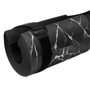 Almohadillas de espuma EVA de mármol negro para barra con correa de nailon ajustable, barra de masaje portátil para fitness - Product Image 3