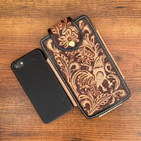 Étui de téléphone portable en cuir artisanal pour la randonnée et les voyages, sac banane en cuir pour homme, étui de ceinture pour téléphone portable, sacs banane unisexes