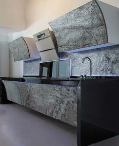 Revêtement mural en marbre naturel design, dalle de marbre naturel exotique noir glacé pour cuisine, salle à manger, sols, comptoirs et salle de bain - Product Image 2