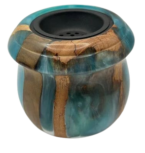 Brûleur d'encens indien en bois et résine époxy écologique au design moderne, nouveau style, pour Bakhoor arabe et parfum d'ambiance domestique - Product Image 1