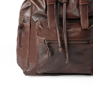 Zipper Compartments <b>Laptop</b> Pockets <b>Leather</b> <b>Backpacks</b> Latest Design Customized Low Price <b>Leather</b> Made <b>Backpacks</b> - Product Image 4