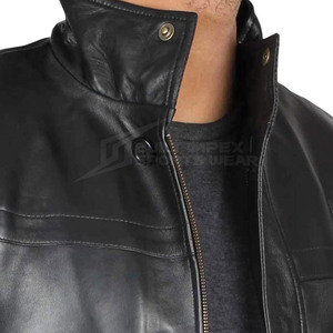 Abrigo Largo de Cuero para Hombre, Estilo Gabardina, Cierre de un Solo Botón, Manga Larga, Detalle de Bolsillos, Transpirable y Ecológico - Product Image 3