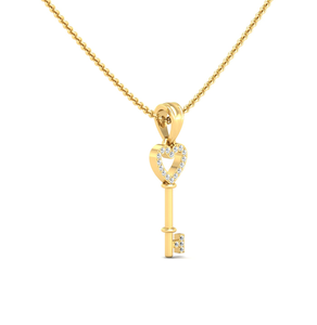 Collier pendentif cœur en argent massif 925 avec diamant de laboratoire, plaqué or jaune, bijoux fins certifiés IGI, cadeau d'anniversaire de luxe - Product Image 4