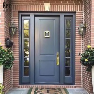 <span class=keywords><strong>Porta</strong></span> d'Ingresso Moderna in Alluminio con Pannello in Vetro Temperato, <span class=keywords><strong>Porta</strong></span> Frontale Personalizzata, Porte di Sicurezza Esterne per Casa, Villa, Hotel - Product Image 4