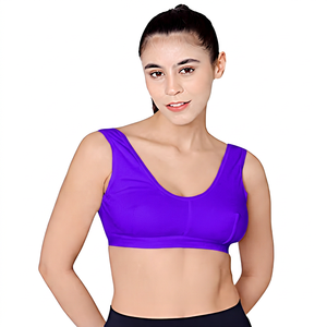 Women's White Breathable Seamless Sports <b>Bra</b> Light Support Yoga Gym Active Wear Adjustable Strap Comfortable Fit Front Logo - Product Image 6