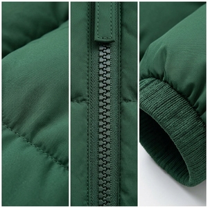 เสื้อแจ็คเก็ตพัฟเฟอร์มีฮู้ดสีเขียวสำหรับผู้ชาย เสื้อโค้ทกันหนาวแบบมีซับในสำหรับฤดูหนาว สวมใส่สบายๆ เหมาะกับกิจกรรมกลางแจ้ง - Product Image 6