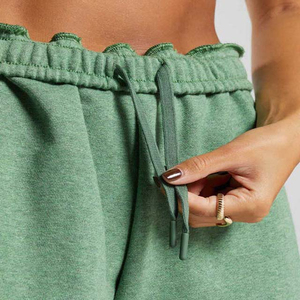 Pantalones de chándal para mujer en oferta, servicio OEM, venta al por mayor, color personalizado, pantalones de jogging básicos de lona gruesa, 100% algodón. - Product Image 5