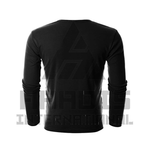 Camisetas de Manga Larga Unisex para Hombre, Tejidas, 100% Algodón, Cuello en V, Estilo Urbano, Secado Rápido, Transpirables, Ligeras y Suaves - Product Image 6