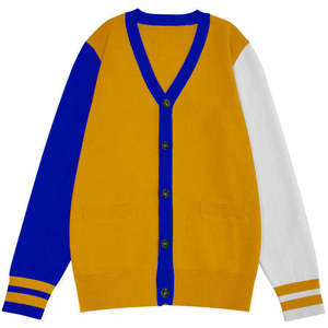 OEM 2026 <b>Custom</b> Manufacturer Eco-Friendly Simple V Neck Long Sleeve All Sorority Embroidery Knitwear Sweater Cardigan Single - Product Image 6