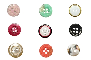 Round 2 Hole Sewing <b>Button</b> White Center Gold Tone <b>Button</b> for Garment Clothing Crafts - Product Image 3