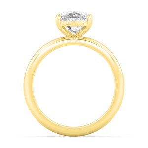 Anillo de Compromiso Contemporáneo de Oro Rosa de 10K con Diamante de Laboratorio de Corte Largo de 1.01 CTW para una Elegancia Romántica Distintiva - Product Image 6
