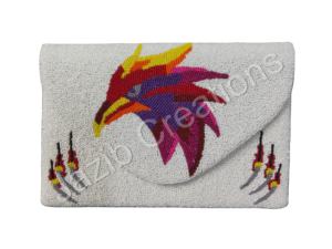 Sac à main de mode pochette perlée élégant pour femmes avec matériau en toile brodé perles de rocaille doux artisanat sac de soirée - Product Image 2