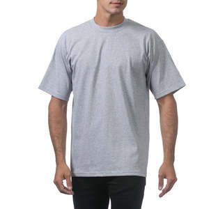 Camiseta Básica Unisex de Corte Relajado para Hombre, de Poliéster/Algodón de Alto Gramaje, Cuello Redondo, Manga Corta, con Logotipo Estampado en la Parte Delantera, Tejido Worsted - Product Image 4