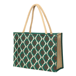 Sacs Double R en jute naturel vert, sac fourre-tout avec fermeture éclair et poignée en corde, taille personnalisée pour l'emballage de cadeaux en détail, sac de marché réutilisable - Product Image 2
