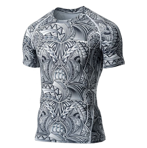 <b>Custom</b> <b>compression</b> <b>shirts</b> men OEM athletic fit polyester lightweight quick dry breathable fabric for gym and training sessions - Product Image 6