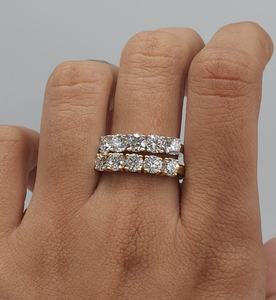 1.25 CT 5 Stone Lab Grown Brilliant Cut <b>Diamond</b> <b>Ring</b> 18K Gold Plated | Trendy IGI Certified Luxury Wedding Anniversary Bridal - Product Image 5