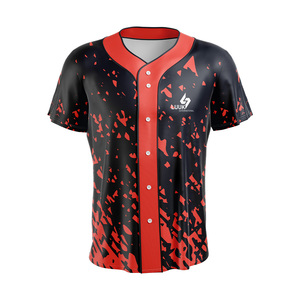 Camiseta de Béisbol Sublimada Personalizada de Manga Corta, Absorbente de Humedad, Unisex, para Adultos, Ropa de Equipo, Diseño de Logotipo Frontal Personalizado - Product Image 5