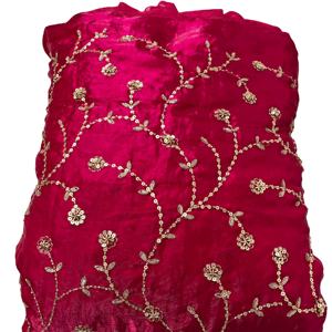 Tela de Lujo Suave al Tacto, Estilo Fendy, con Cuentas Florales Bordadas, de Peso Medio, No Tejida, para Vestidos de Novia, Decoración del Hogar - Product Image 1