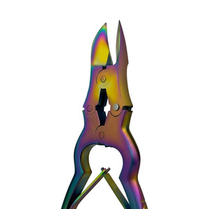 Coupe-ongles Mycotic 6 pouces à double action en acier inoxydable arc-en-ciel multicolore, robuste, pour ongles épais - Product Image 3