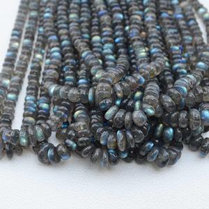 Labradorita Natural de 8mm, 10mm, 12mm, cuentas de Rondelle lisas, collar de joyería con cuentas de diseñador de piedras preciosas, artículos hechos a mano para mujer - Product Image 4