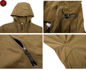 Men's UPF 50+ Hooded Windbreaker <b>Jacket</b> <b>Lightweight</b> Quick Dry Breathable Outdoor Hiking Fishing <b>Running</b> <b>Jacket</b> - Product Image 6