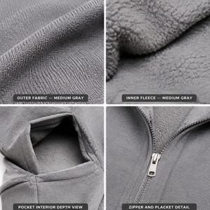 Men's Bonded Tech Fleece Zip-Up Hoodie and Jogger <b>Pants</b> Set Spring Casual Tracksuit - Product Image 6