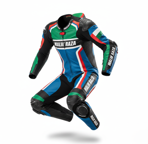 Traje de Motocicleta de Cuero MALIK RAZA |   Forro Transpirable de Secado Rápido |   Equipo Técnico de Carreras Personalizado 2026 - Product Image 2