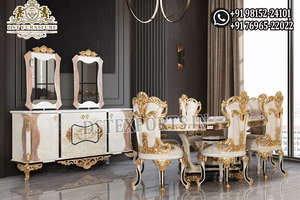 Juego de Comedor de Lujo Tradicional Estilo Maharaja, Mesa para 10 Personas, Muebles de Comedor Tallados a Mano para Uso en Hoteles, EE. UU. - Product Image 2