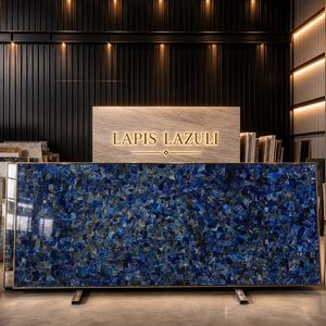 Panneaux de comptoirs et décorations murales en agate bleu royal de haute qualité Vardhmaan, rétroéclairés, résistants à l'eau, design moderne - Product Image 1