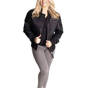 Blouson bomber femme tendance, personnalisable, en tissu léger, fermeture éclair, vêtement décontracté pour la marque et la vente au détail - Product Image 3